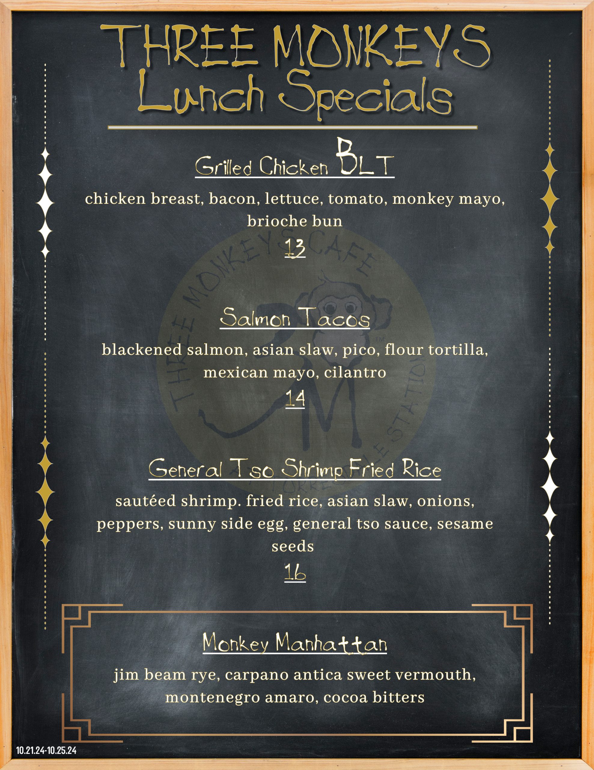 10.21.24 10.25.24 Lunch Specials